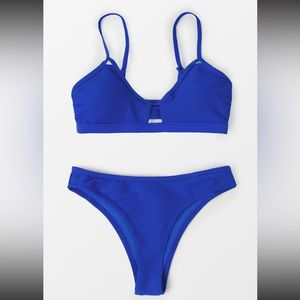 Cupshe blue bikini. Size M. Original packaging and tags